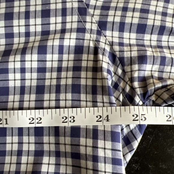 Saks Fifth Avenue Men’s Blue/white Plaid Longsleeve Button Up Size XL - Picture 10 of 10